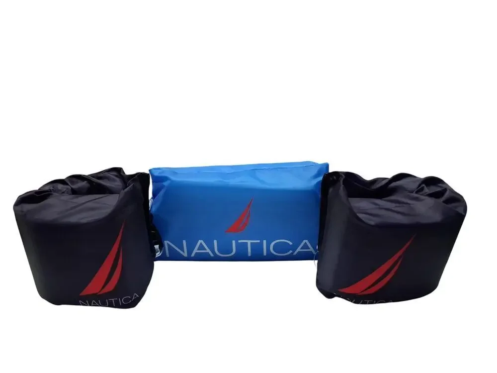 Kids Nautica Swim Float 3 Piece Arm Bands 33-55 Lbs Blue Adjustable New
